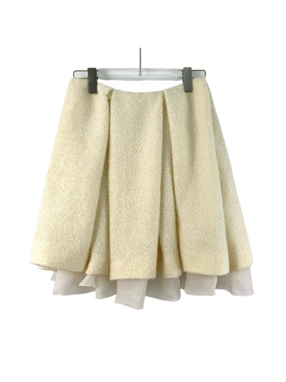 Dior Beige Mohair Tweed Mini Skirt